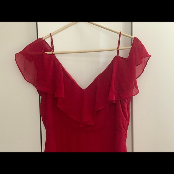 Elegant burgundy wedding bridesmaid dress - Picture 13 of 16